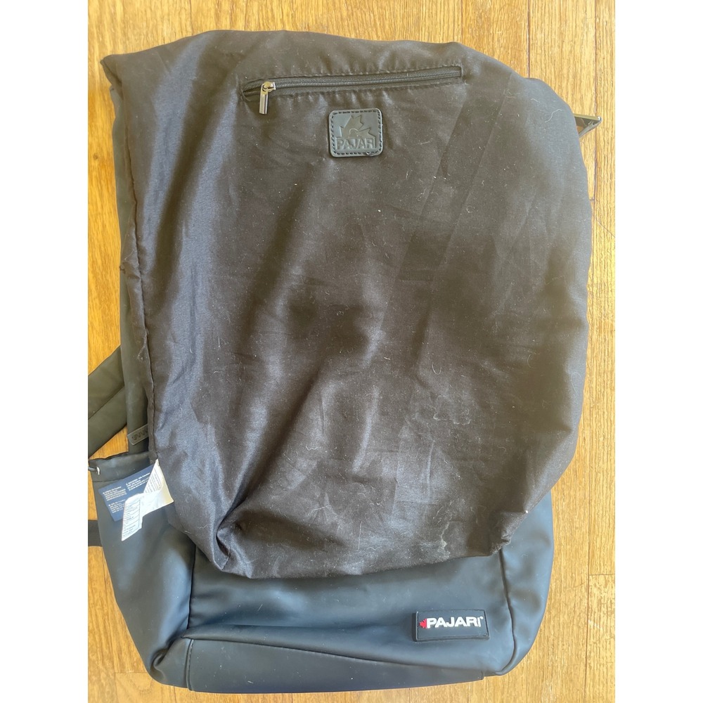 Pajar Canada Roll Top Backpack Matte Black Water Resistant Bag Boating‎ Hiking - Picture 3 of 8